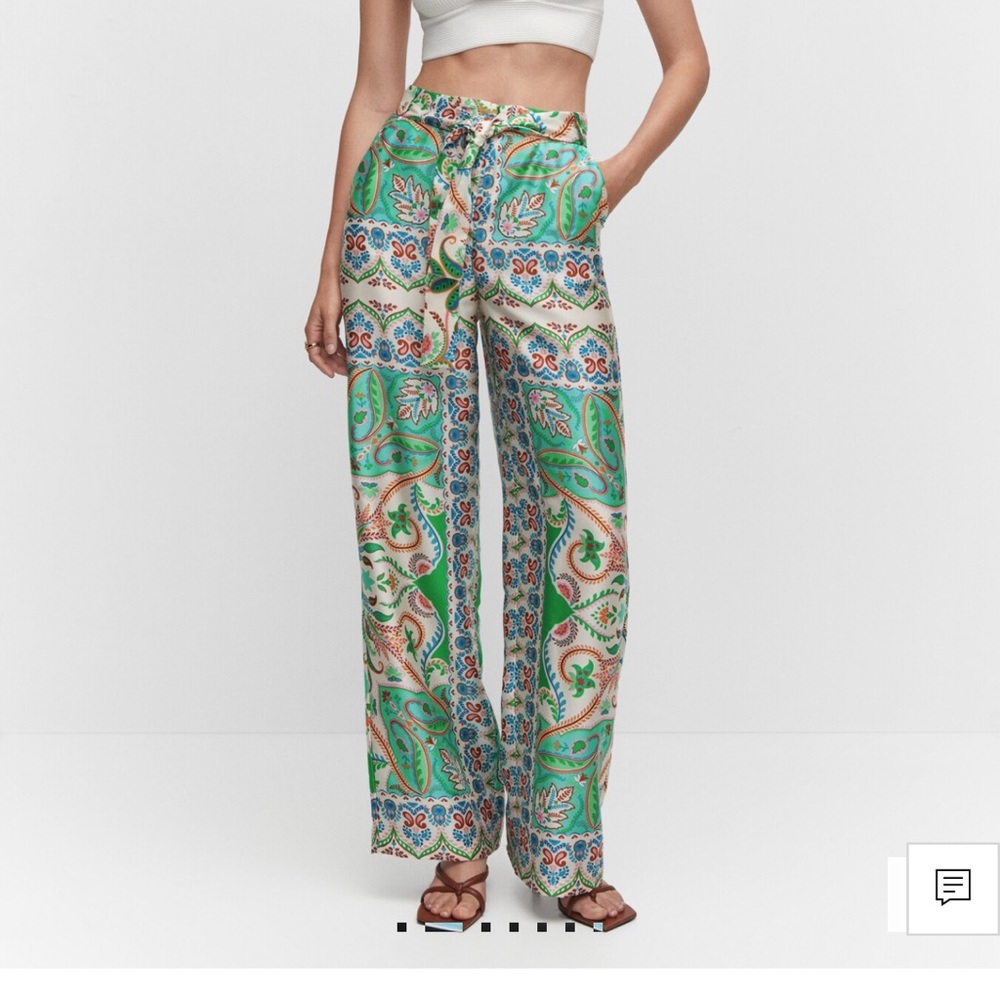 Mango Print Pants NWT - Picture 2 of 9